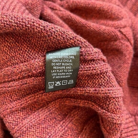 Lyle and Scott Sweater Vest Cable Knit Burnt Orange combed Cotton Size Medium - Picture 4 of 7